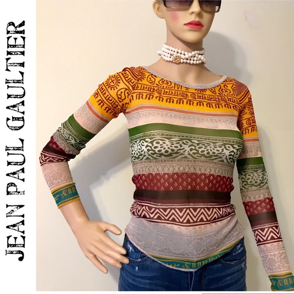 Jean Paul Gaultier Tops - Jean Paul Gaultier Vintage 1994 Soleil Mesh Top